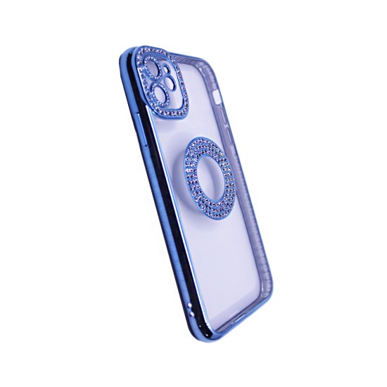 Soft Silicon Case with Diamond Design for Apple iPhone 11 Blue